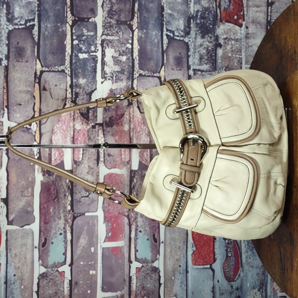 b makowsky Two-Tone Leather Hobo Shoulder Bag - Picture 1 of 12